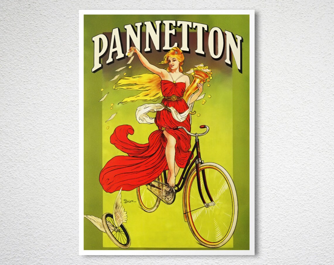 Pannetton Bicycle Brand Vintage Art Nouveau Cycling Art Poster - Image 2