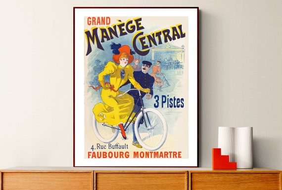 Grand Manege Central Vintage Bicycle Poster Sport Poster Retro Poster Gift Idea Wall Decor