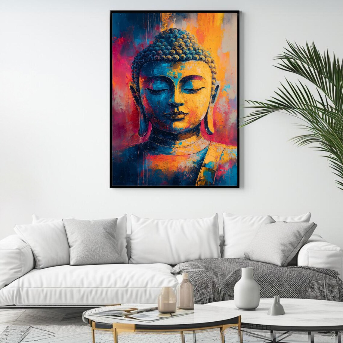 Colorful Buddha Art Print, Zen Meditation Decor - Image 4