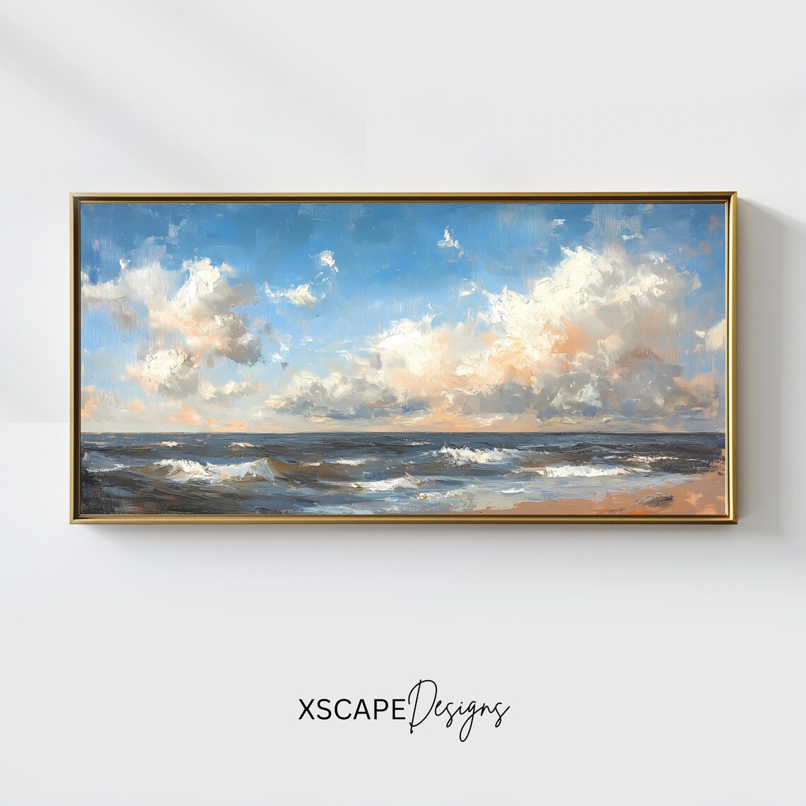 Ocean Waves Panoramic Seascape Wall Art Print