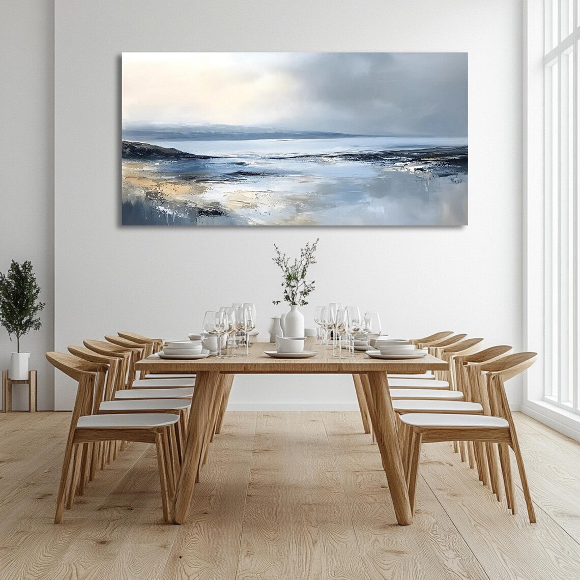 Abstract Coastal Panoramic Landscape Art Print - Image 3