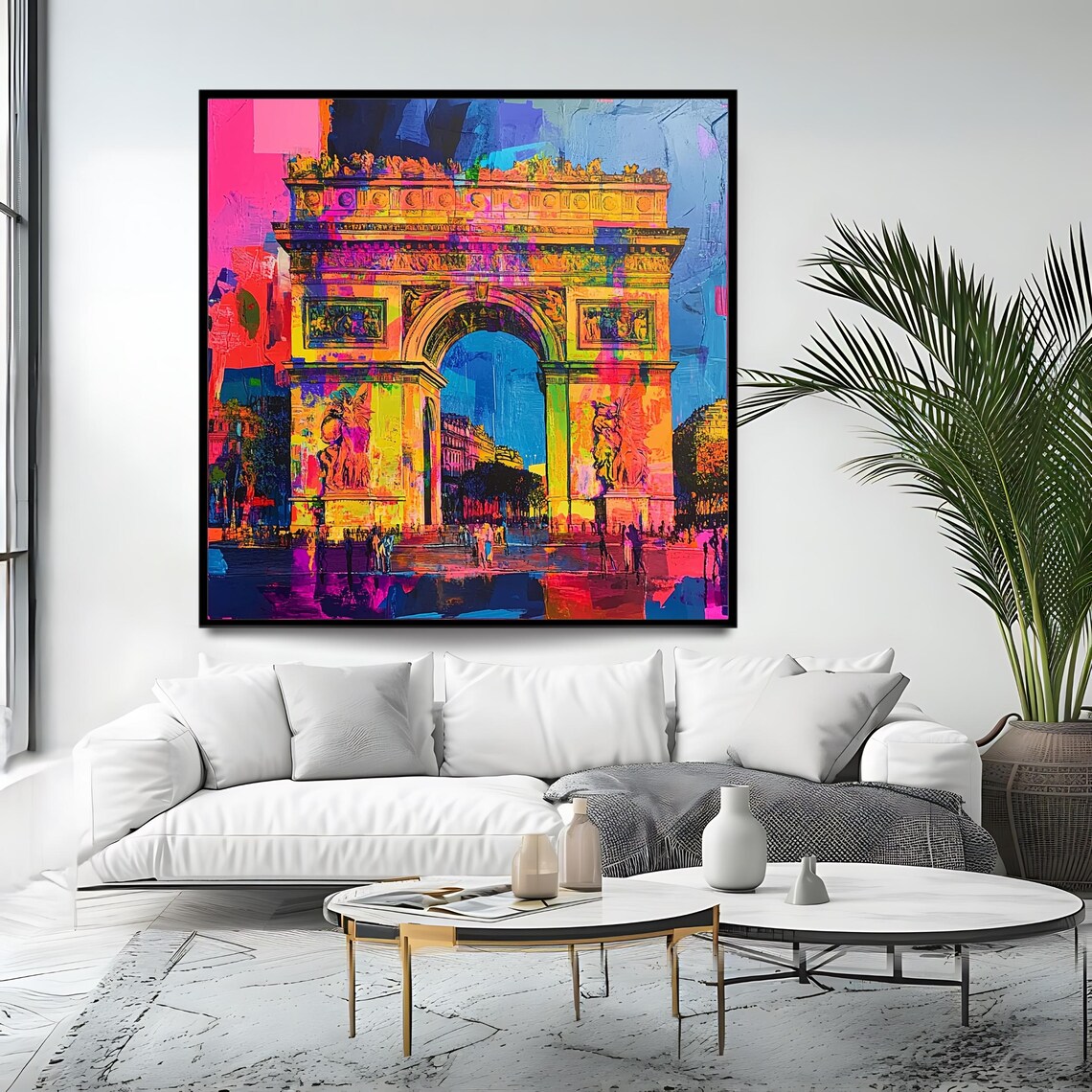 Arc De Triomphe Art Print, Vibrant Paris Decor - Image 4