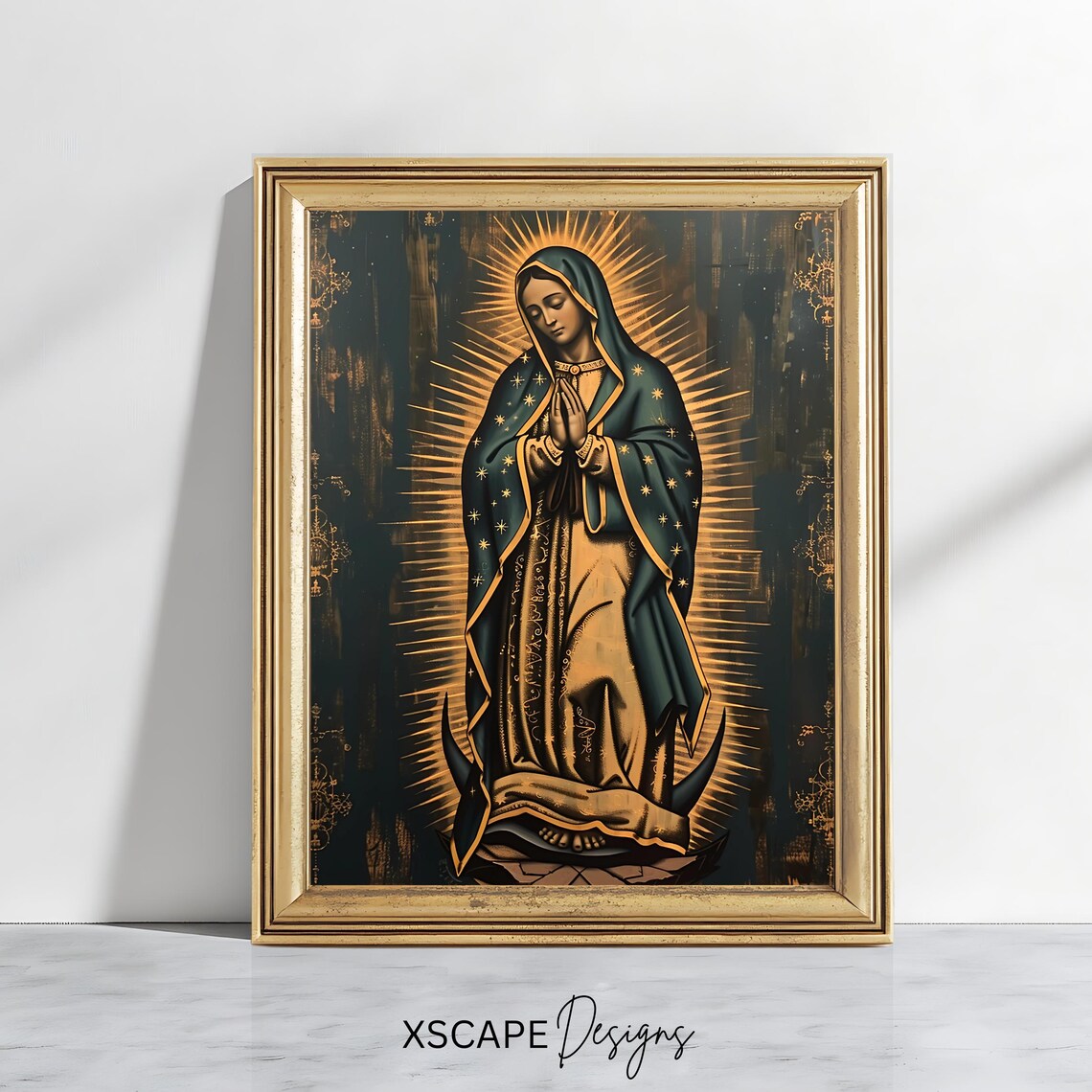Vintage Mary Of Guadalupe, Catholic Art Print