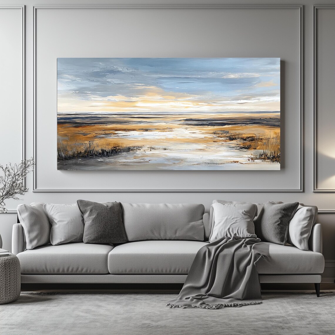 Marshland Panoramic Landscape Wall Art Print - Image 4