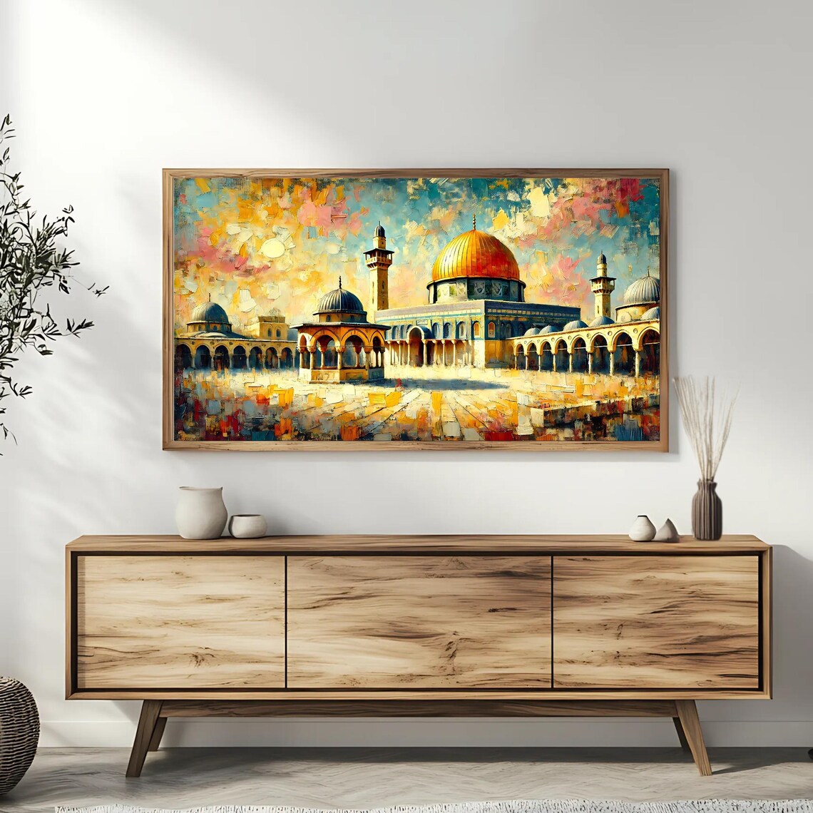 Jerusalem Dome Of The Rock Golden Dome Mosque Art Travel Poster - Image 3