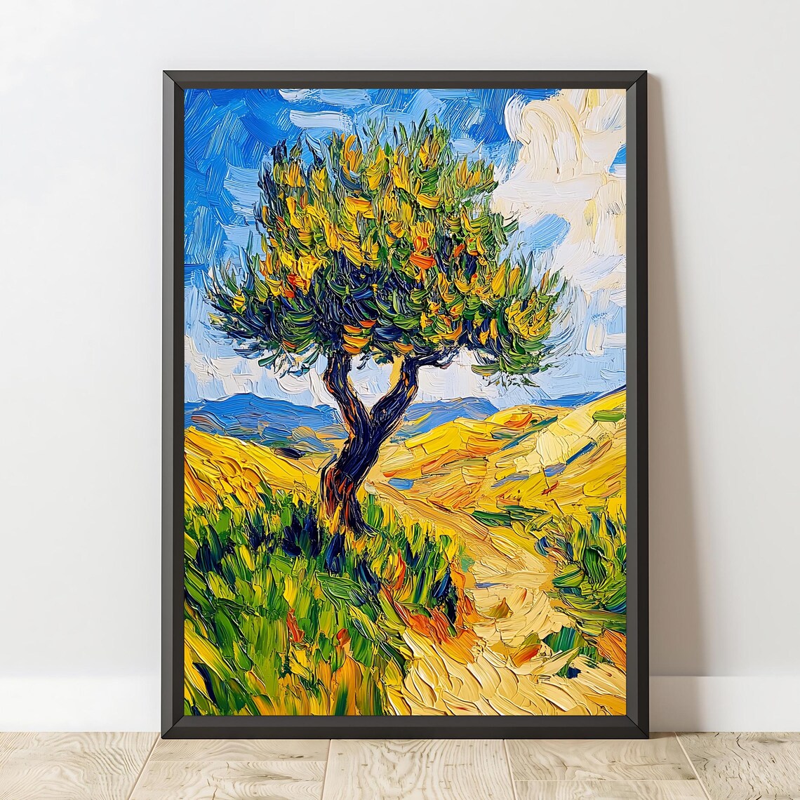 Vibrant Tree Landscape, Scenic Decor Art Print - Image 3