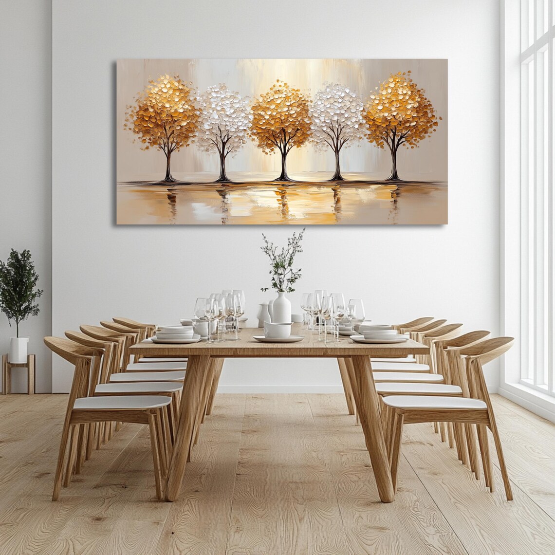 Gold Tree Wall Art, Elegant Nature Print - Image 3