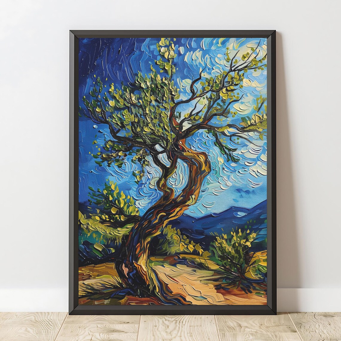 Olive Tree Wall Art Van Gogh Style Print Impressionist Landscape Nature Inspired Decor - Image 2