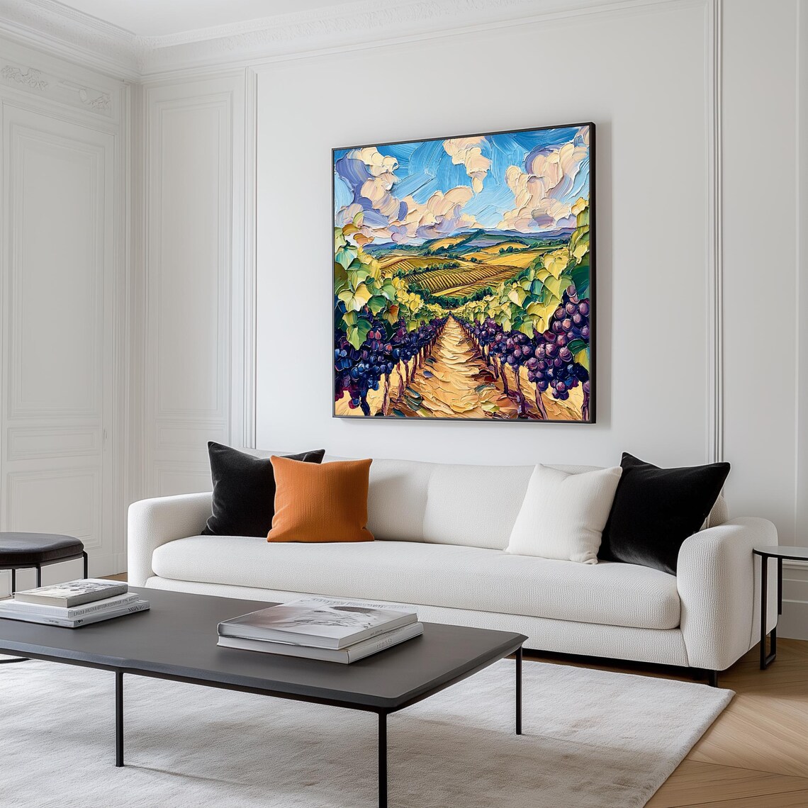 Vineyard Landscape, Scenic Nature Artwork - Image 4