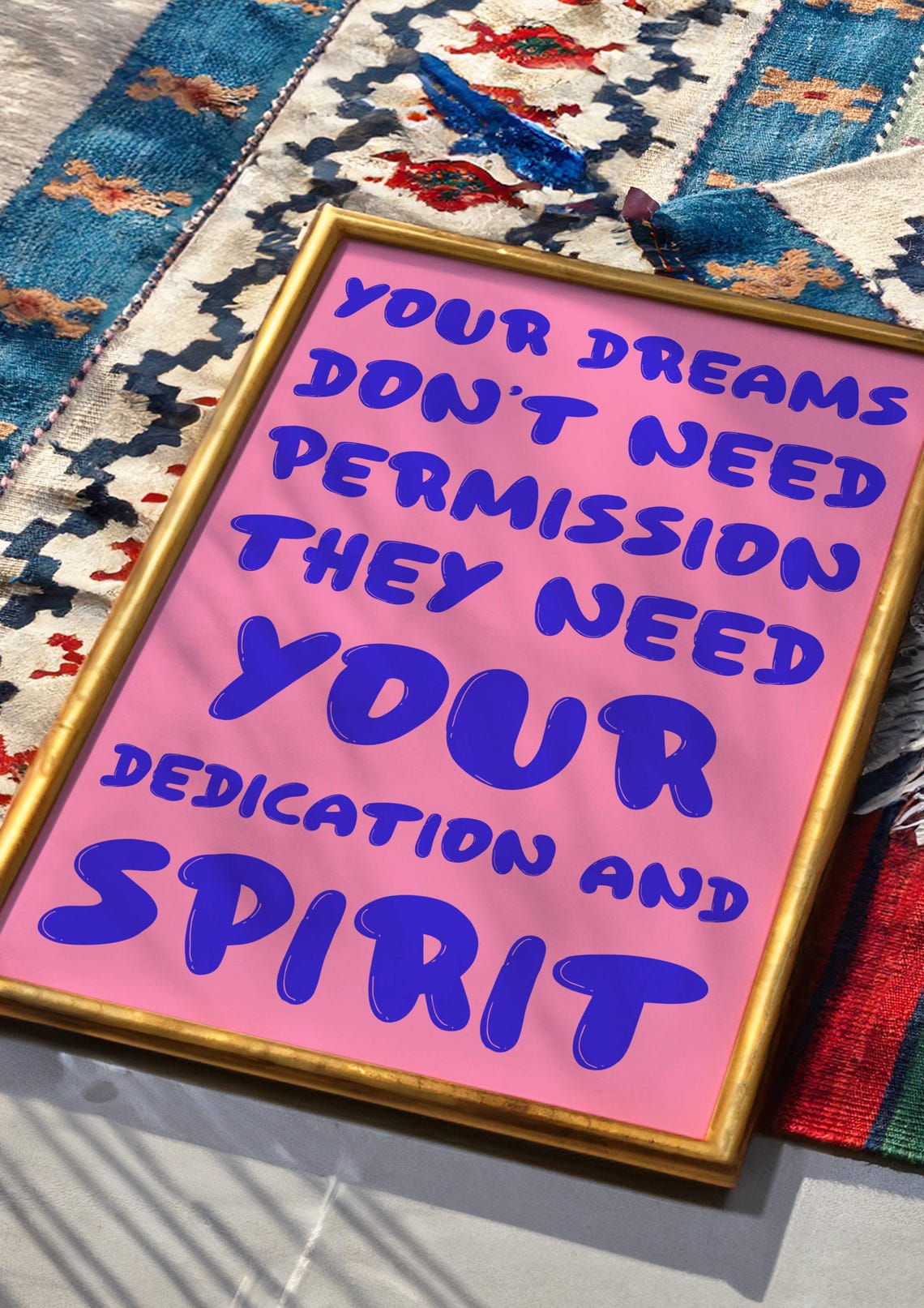 Your Dreams Don't Need Permission Dedication Spirit Motivational Poster - Image 2
