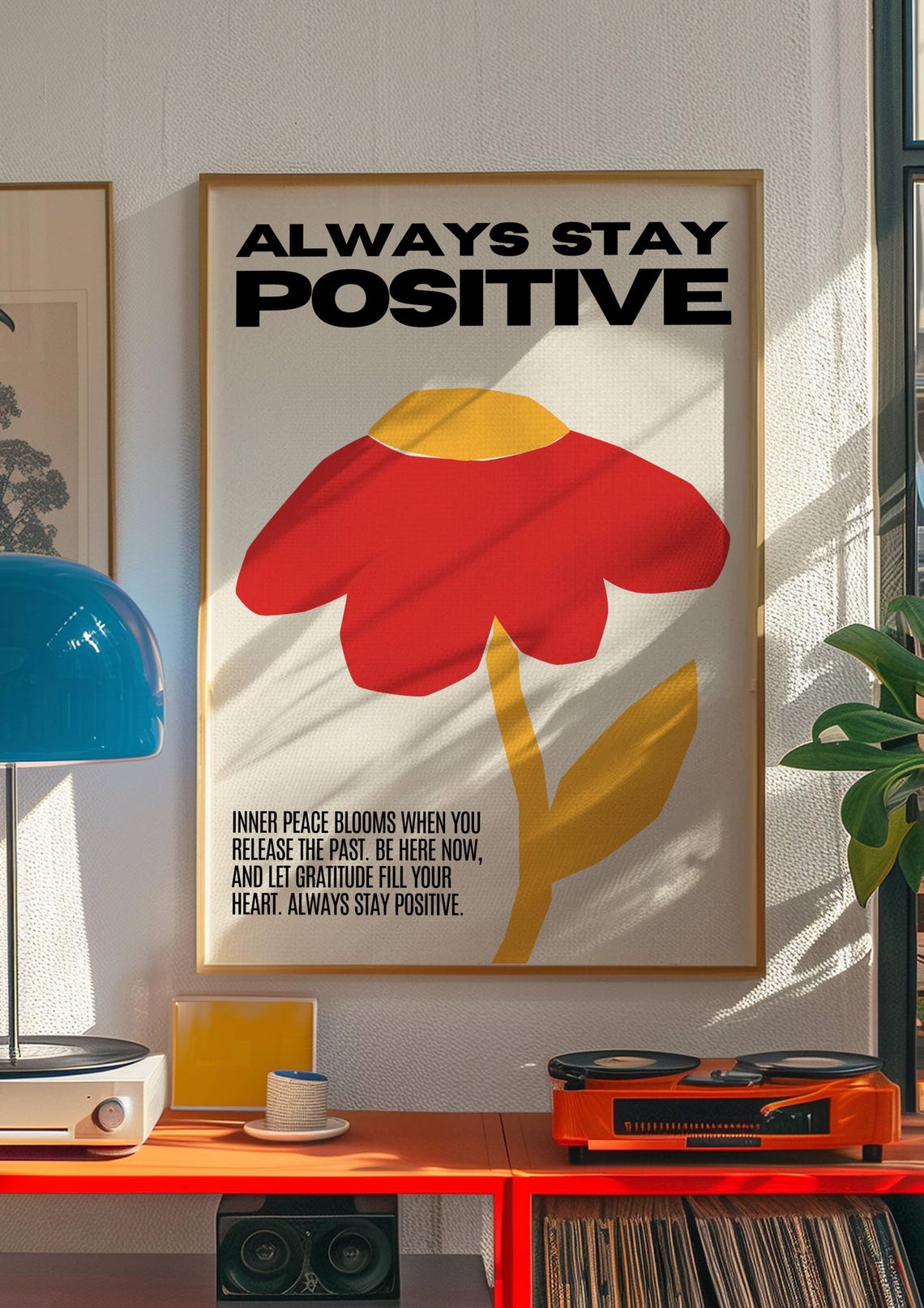 Always Stay Positive Wall Art Modern Eclectic Wall Art Instant Self Love Art - Image 3