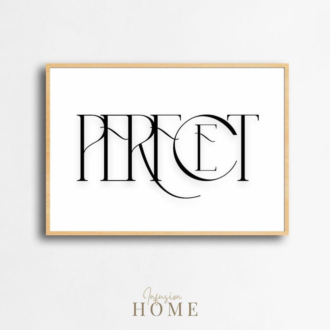 Perfect Elegant Minimalist Black And White Typography Art Poster