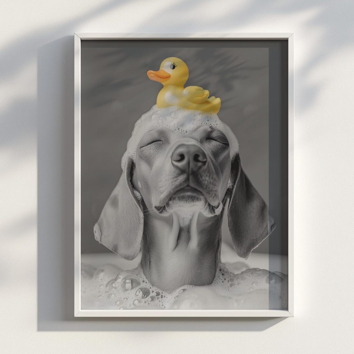 Vizsla Dog Spa Day Art Funny Bathroom Wall Decor Bubble Bath Print Hungarian Poster Mom Gift