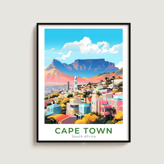 Cape Town Travel Print Wall Art Gift South Africa Poster Home Decor Lovers Hanging