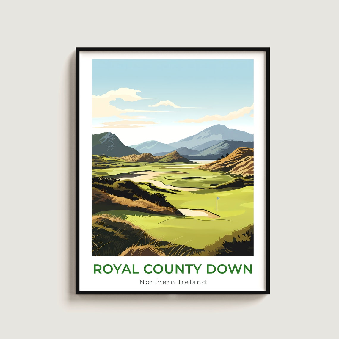 Royal County Down Northern Ireland Mountain Golf Course Poster