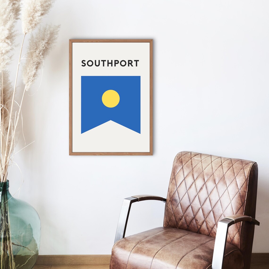 Southport Surf Lifesaving Beach Flag Coastal Minimalist Art Print - Image 3