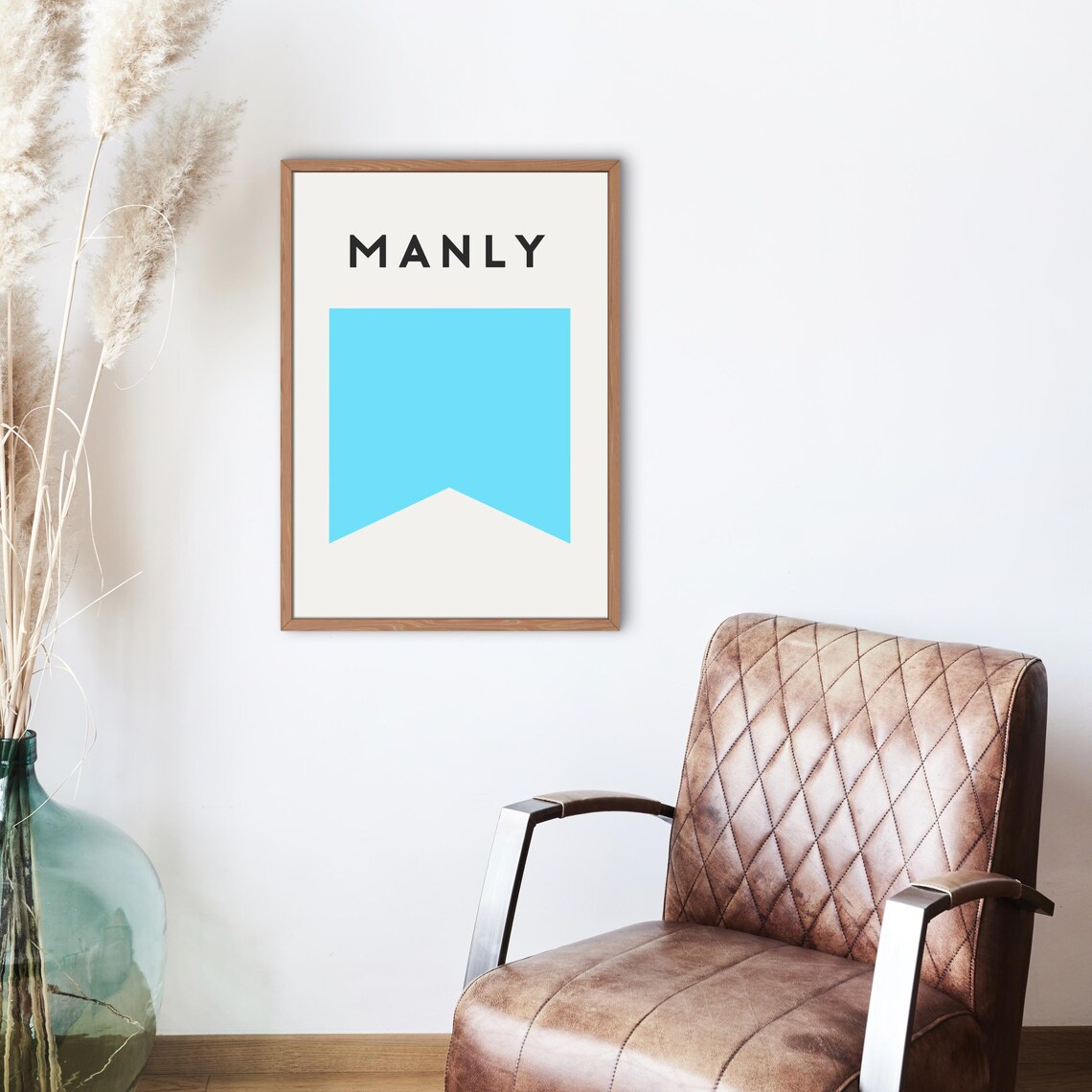 Manly Surf Lifesaving Beach Flag Coastal Minimalist Art Print - Image 2