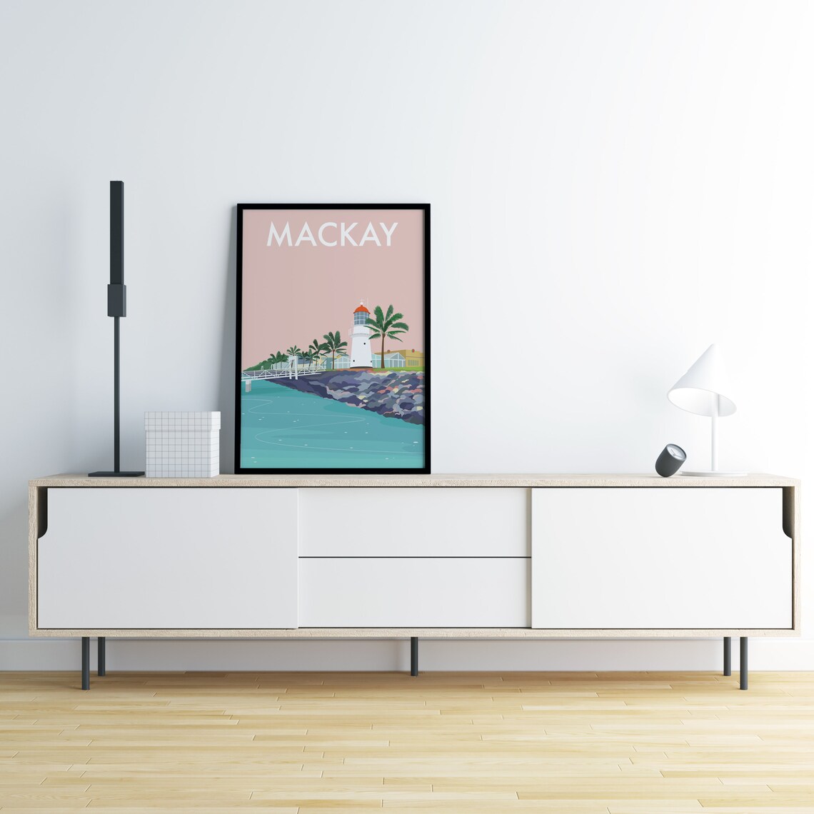 Mackay Lighthouse, Tropical Queensland Beach Illustration - Image 3