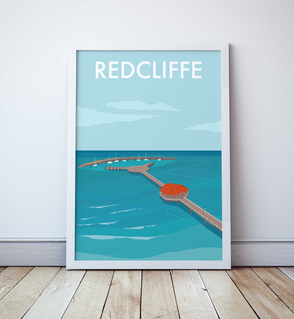 Redcliffe Jetty Brisbane Travel Poster