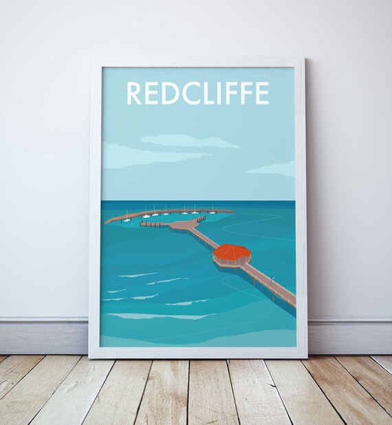 Redcliffe Jetty Brisbane Travel Poster