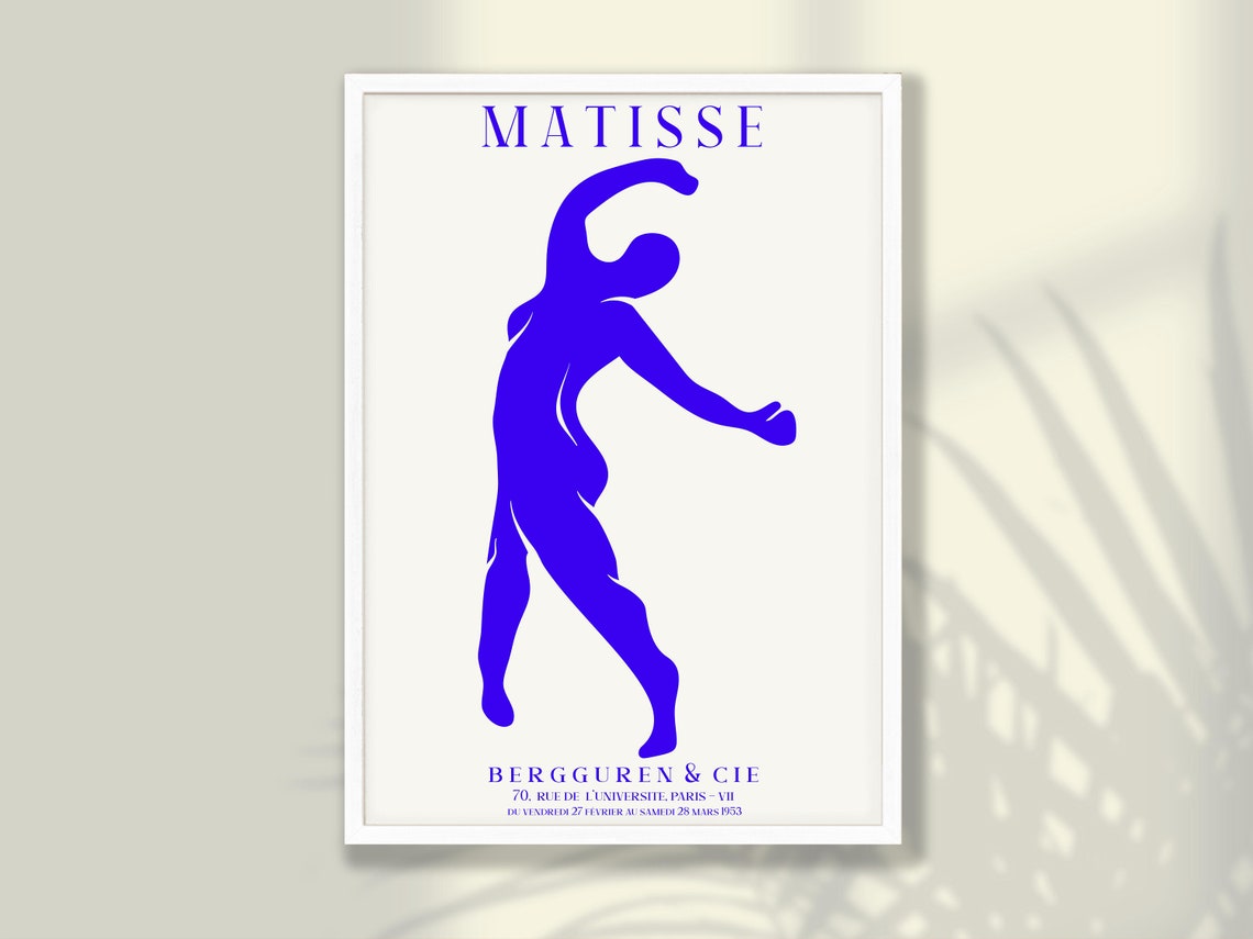 Matisse Blue Dancer Paris Gallery 1953 Exhibition Art Poster