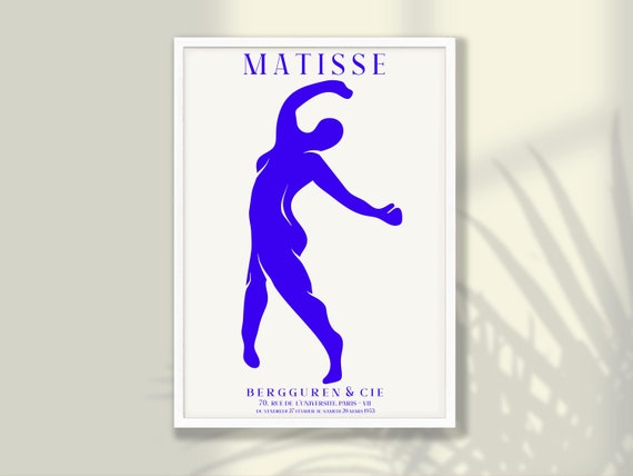Blue Matisse Art Print No3 Poster Woman Dance Wall Decor Exhibition Home Office
