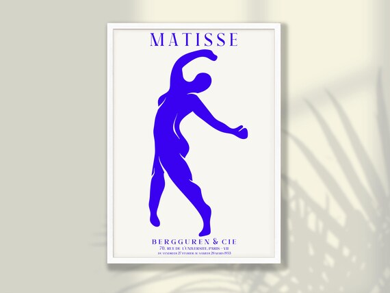 Matisse Blue Dancer Paris Gallery 1953 Exhibition Art Poster