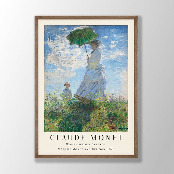 Claude Monet Art Print, Farmhouse Kitchen Decor