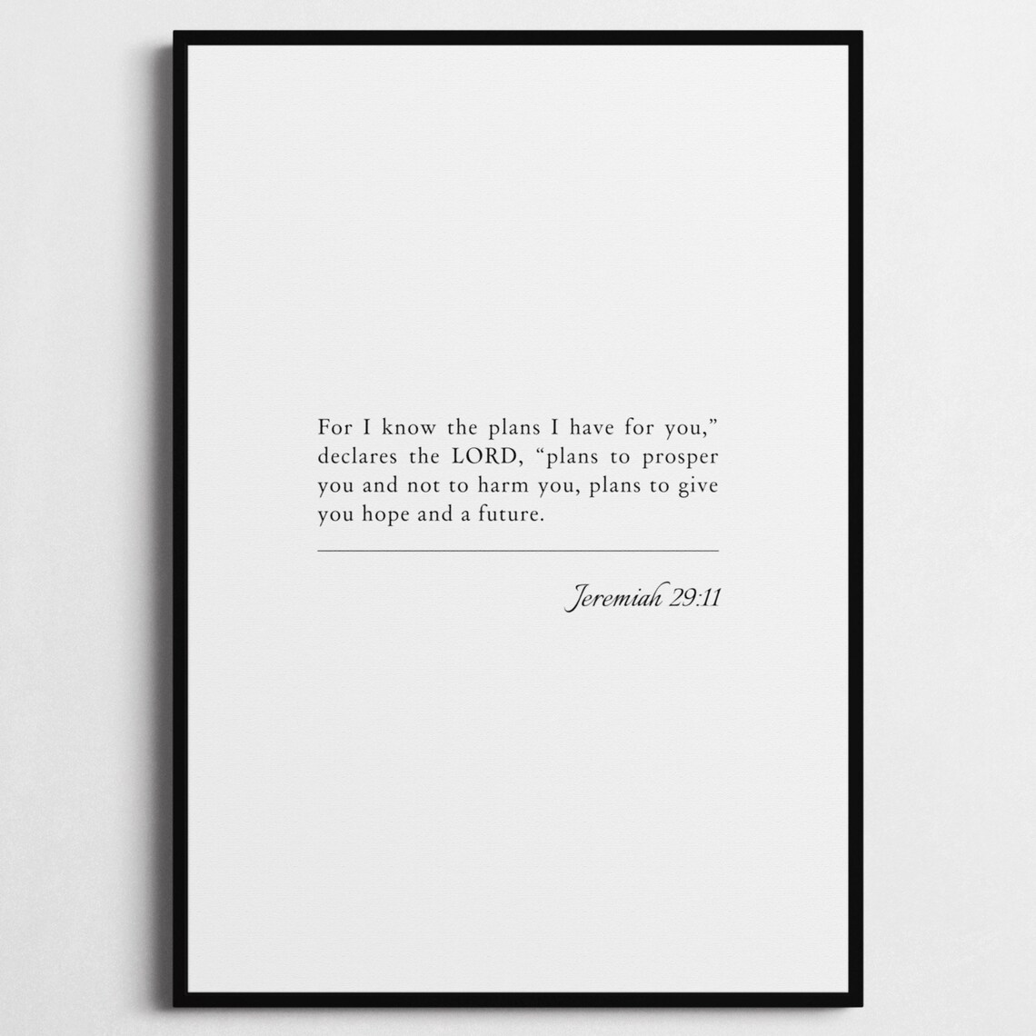 Jeremiah 29:11 Bible Verse Floral Christian Inspirational Poster - Image 6