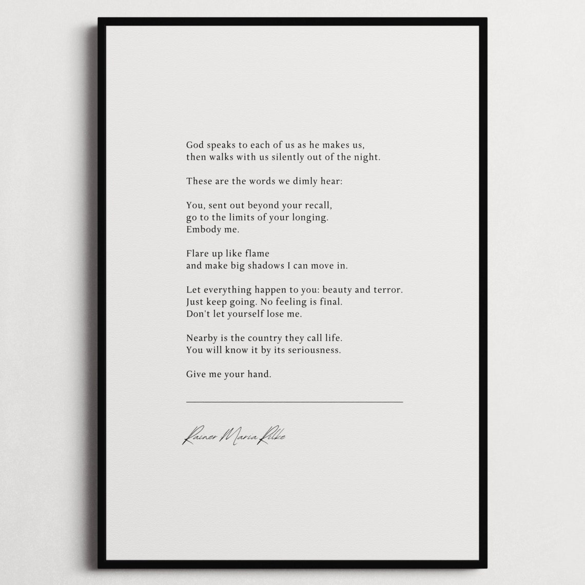 Rainer Maria Rilke Limits Of Your Longing Poem Poster Keep Going Gift