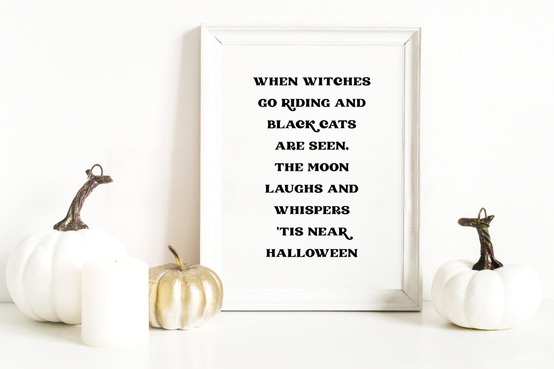 Halloween Prints Tis Near Witchcraft Print Witch Art Wicca Decor Occult