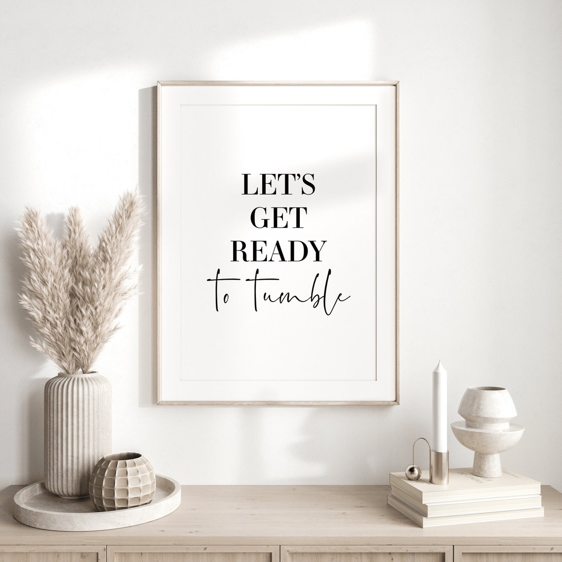 Lets Get Ready to Tumble Cheer Gymnastics Motivational Quote Poster