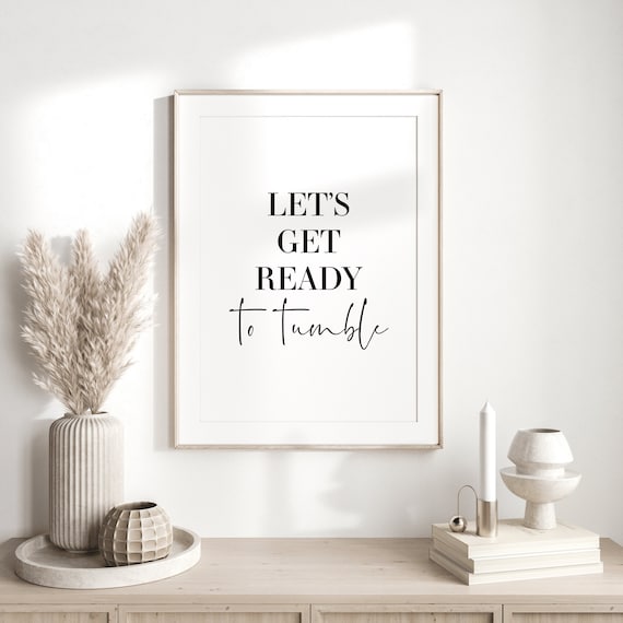 Lets Get Ready to Tumble Cheer Gymnastics Motivational Quote Poster
