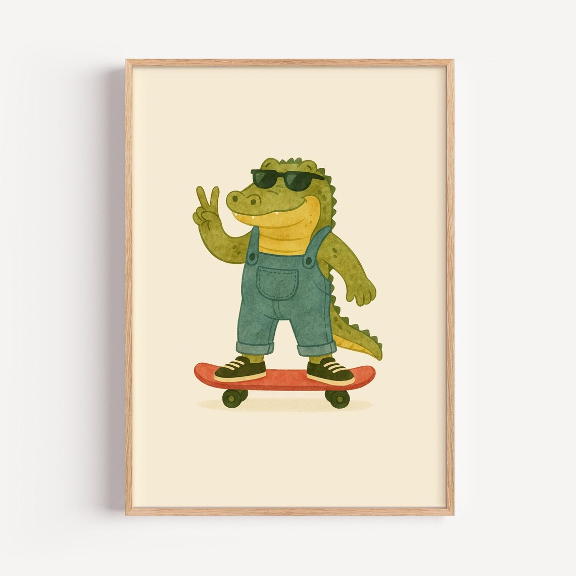 Cool Gator Skateboard Poster, Kids Room Nursery - Image 3