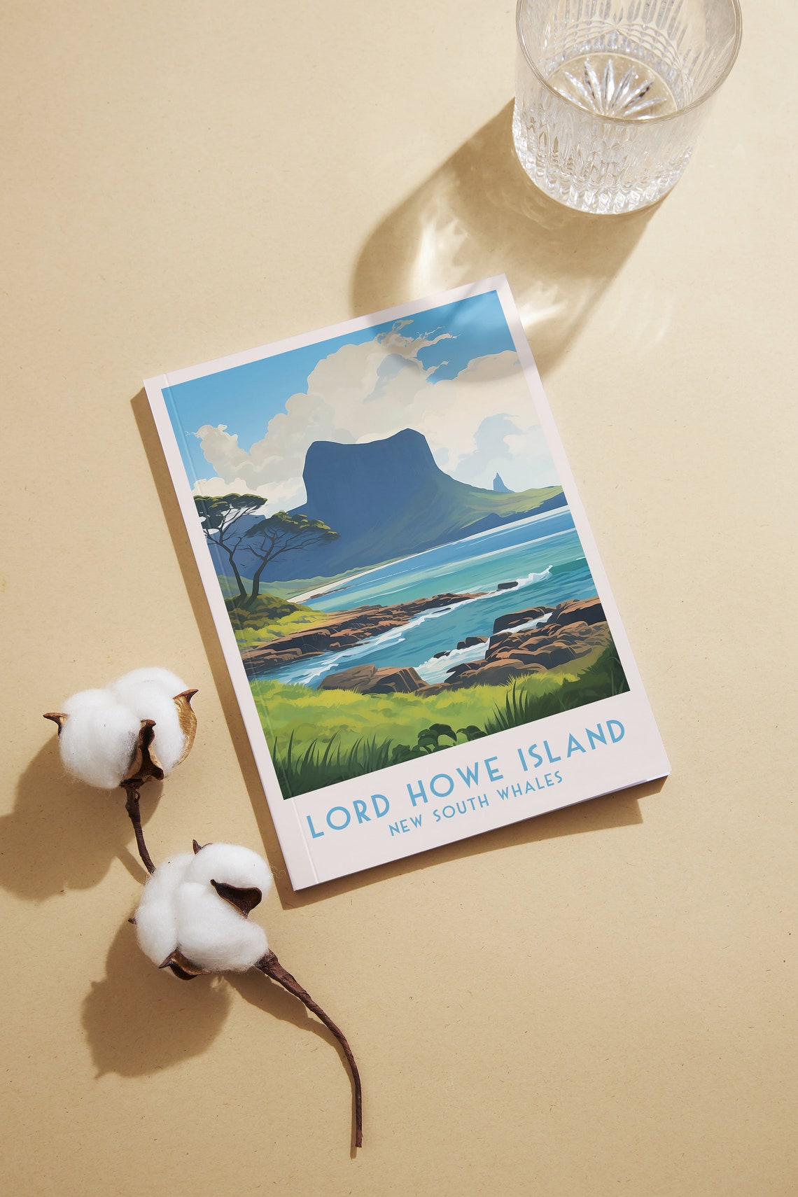 Lord Howe Island Volcanic Peaks Rocky Coast Travel Poster Artwork - Image 2