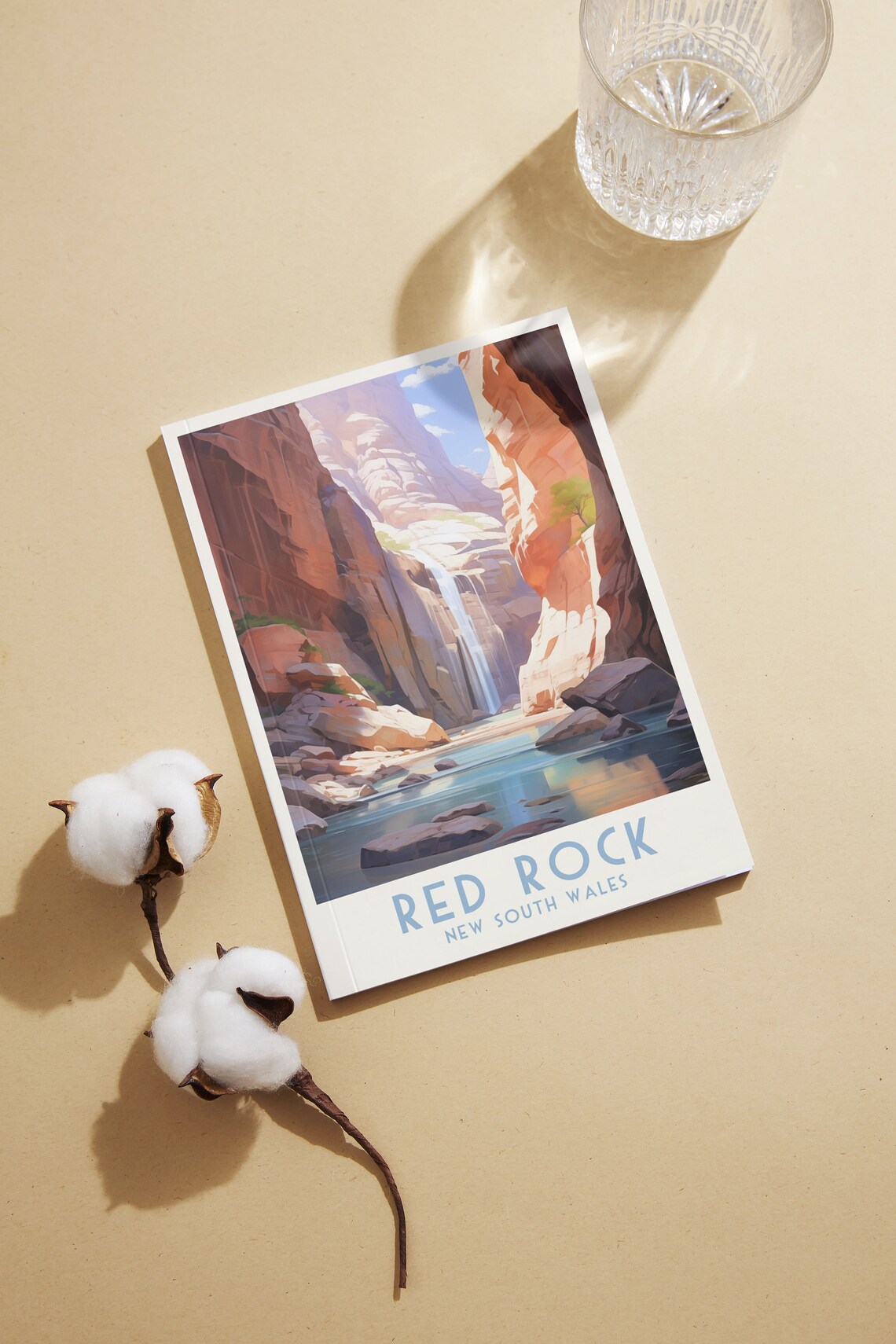 Red Rock New South Wales Poster with Canyon Waterfall and Cliffs - Image 2
