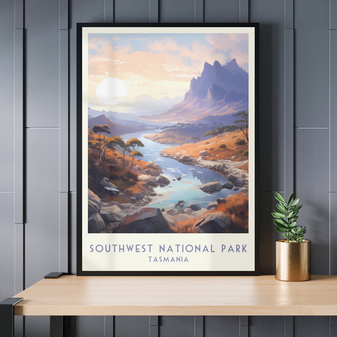 Southwest National Park Tasmania Wilderness River Travel Poster - Image 3