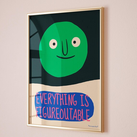 Everything Is Figureoutable Retro Quote Print