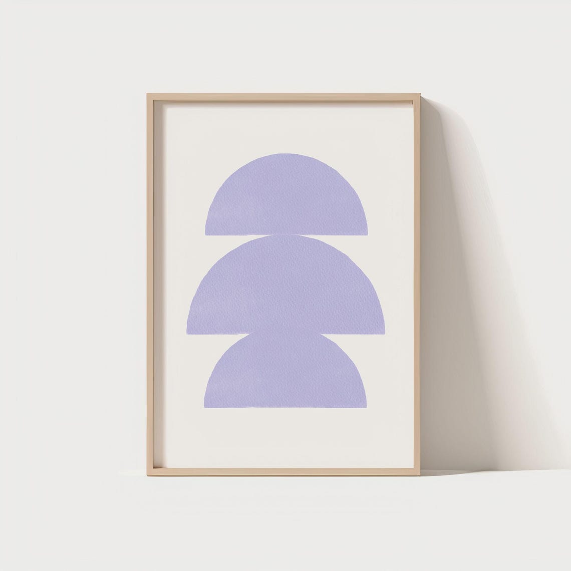 Lavender Mid Century Modern Abstract Semicircle Shapes Poster