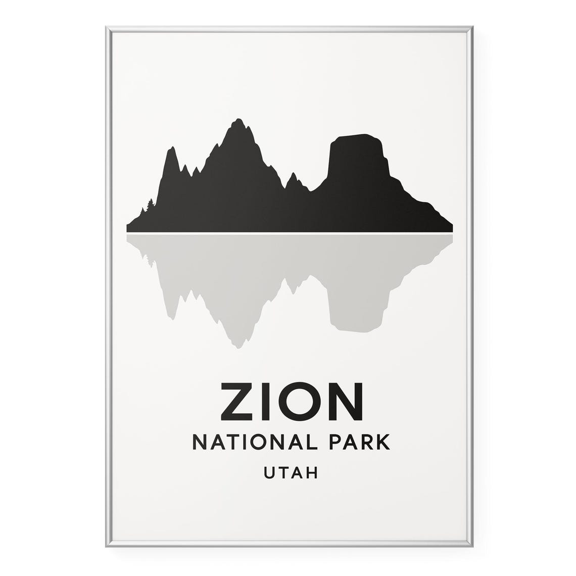 Zion National Park Utah Towering Red Cliffs Lake Reflection Poster