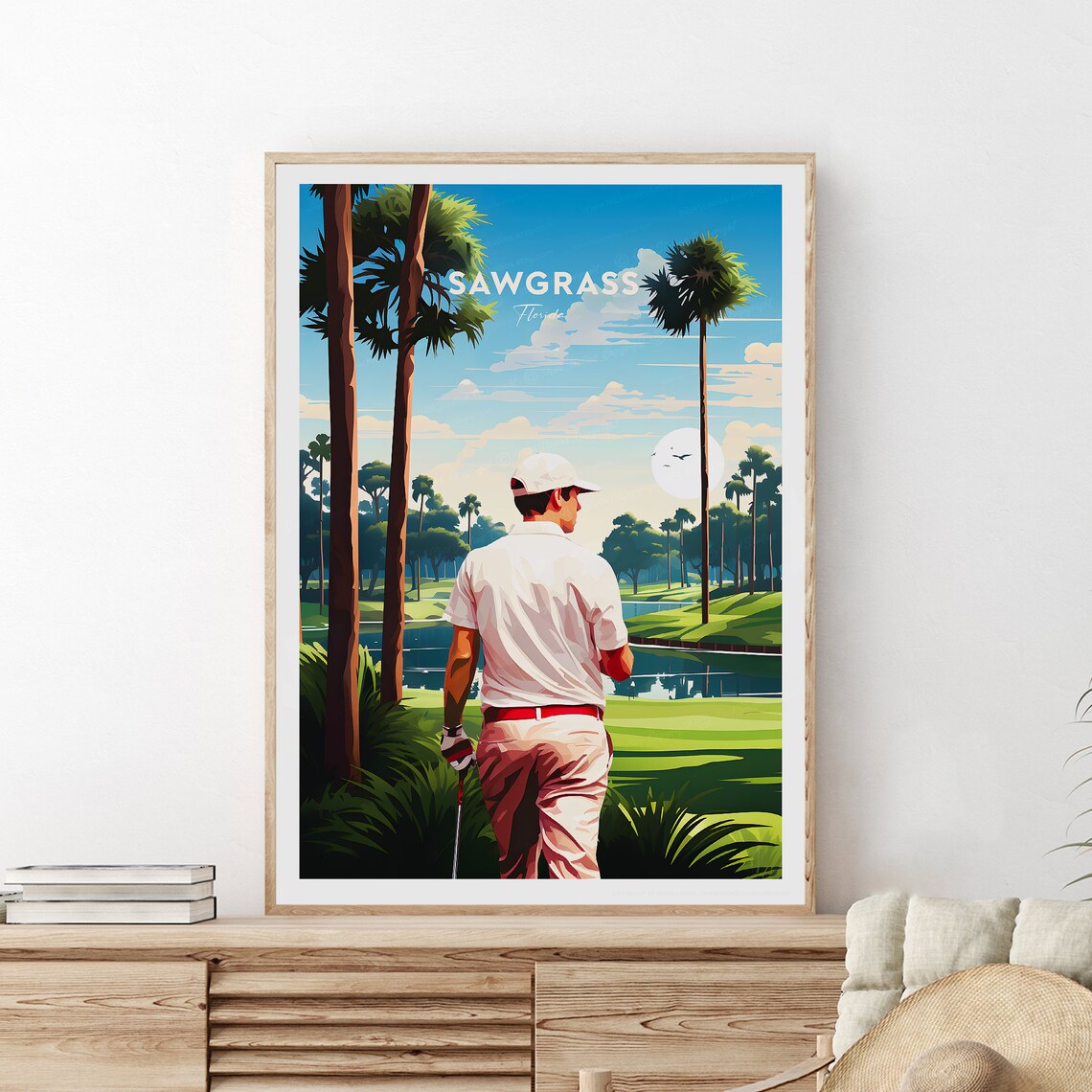 Tpc Sawgrass Traditional Golf Print Florida Sawgrass Poster Wedding Gift Birthday Poster - Image 2