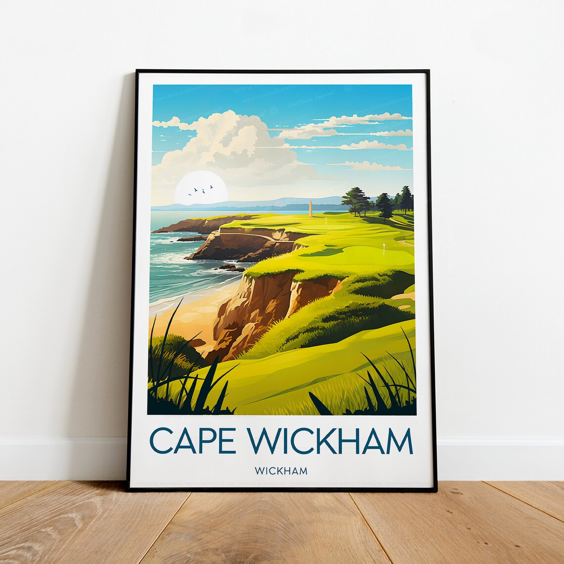 Cape Wickham Golf Links Print Wickham - Image 2