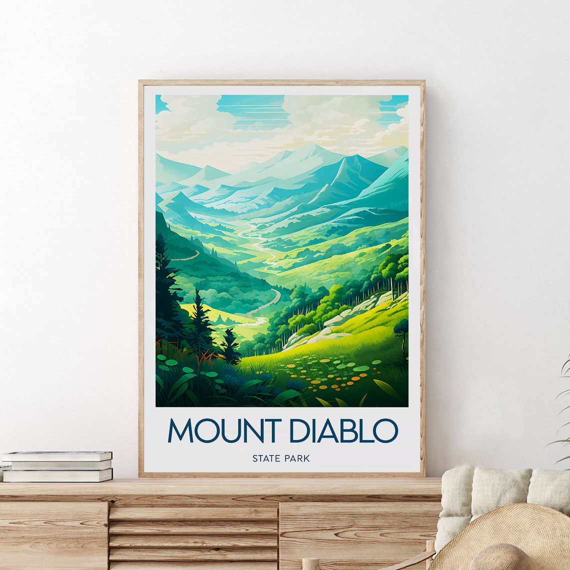Mount Diablo State Park California Green Valley Vista Travel Poster