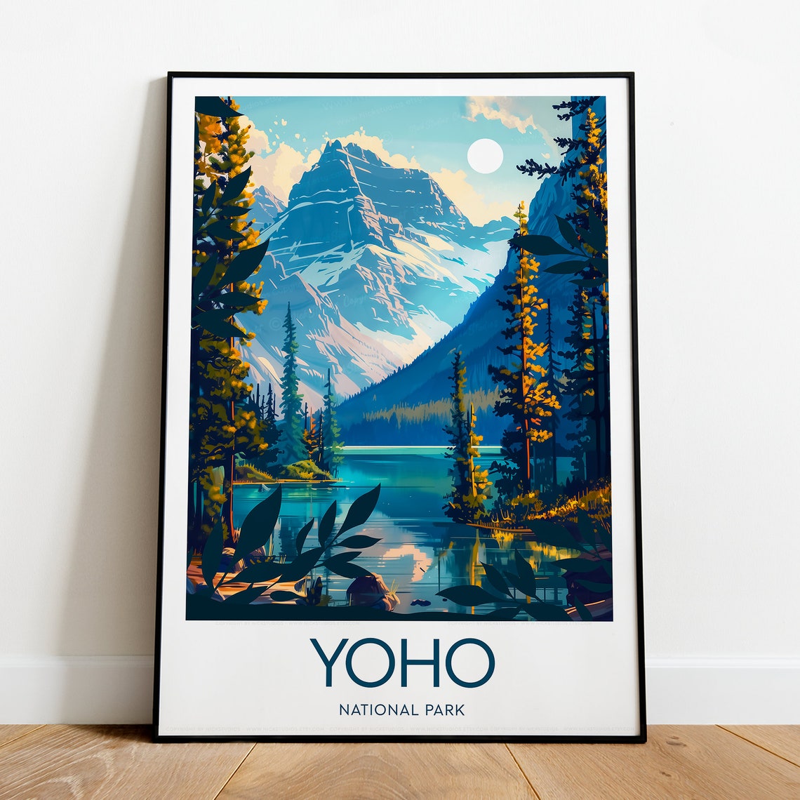 Yoho National Park Canada Rocky Mountain Alpine Lake Travel Poster - Image 2