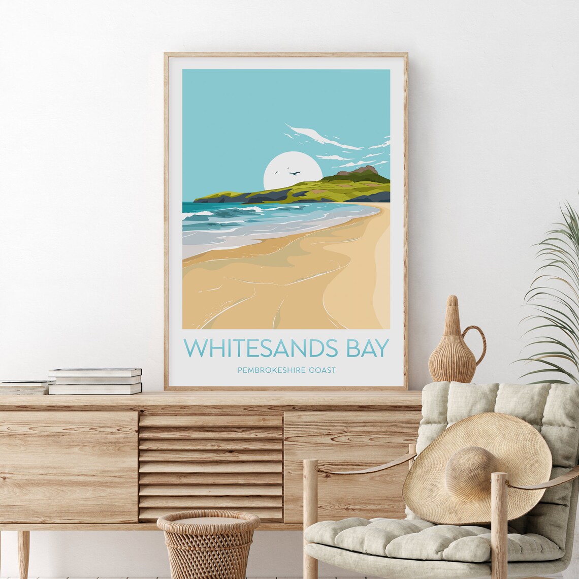 Whitesands Bay Pembrokeshire Coast Headland Beach Travel Poster - Image 2