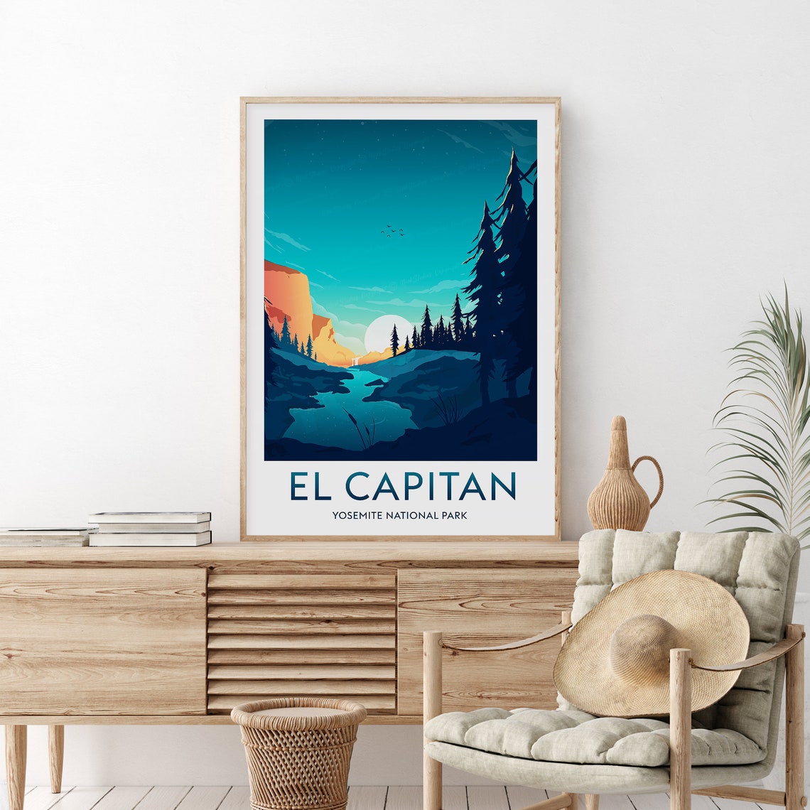 El Capitan Yosemite National Park Granite Cliff at Dusk Travel Poster - Image 2