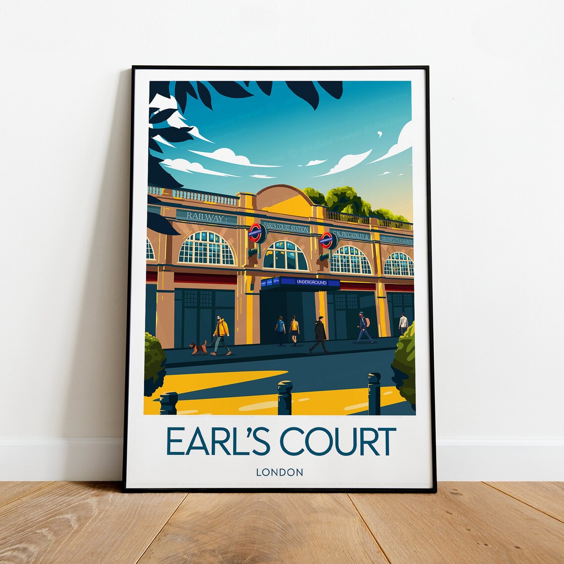 Earls Court Travel Print London London Underground Earls Court Print Earls Court Artwork Tube Station Wedding Gift - Image 2