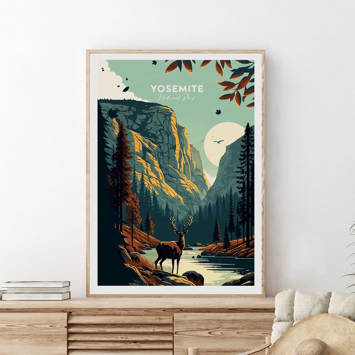 Yosemite National Park Valley Stag Granite Cliffs Travel Poster