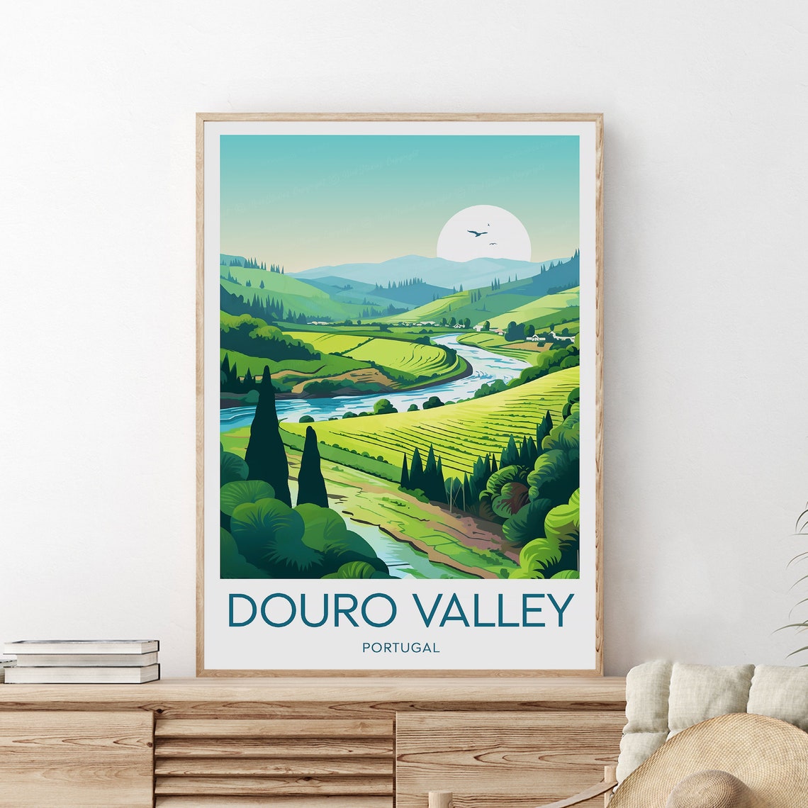 Douro Valley Portugal Terraced Vineyards along the River Poster - Image 2