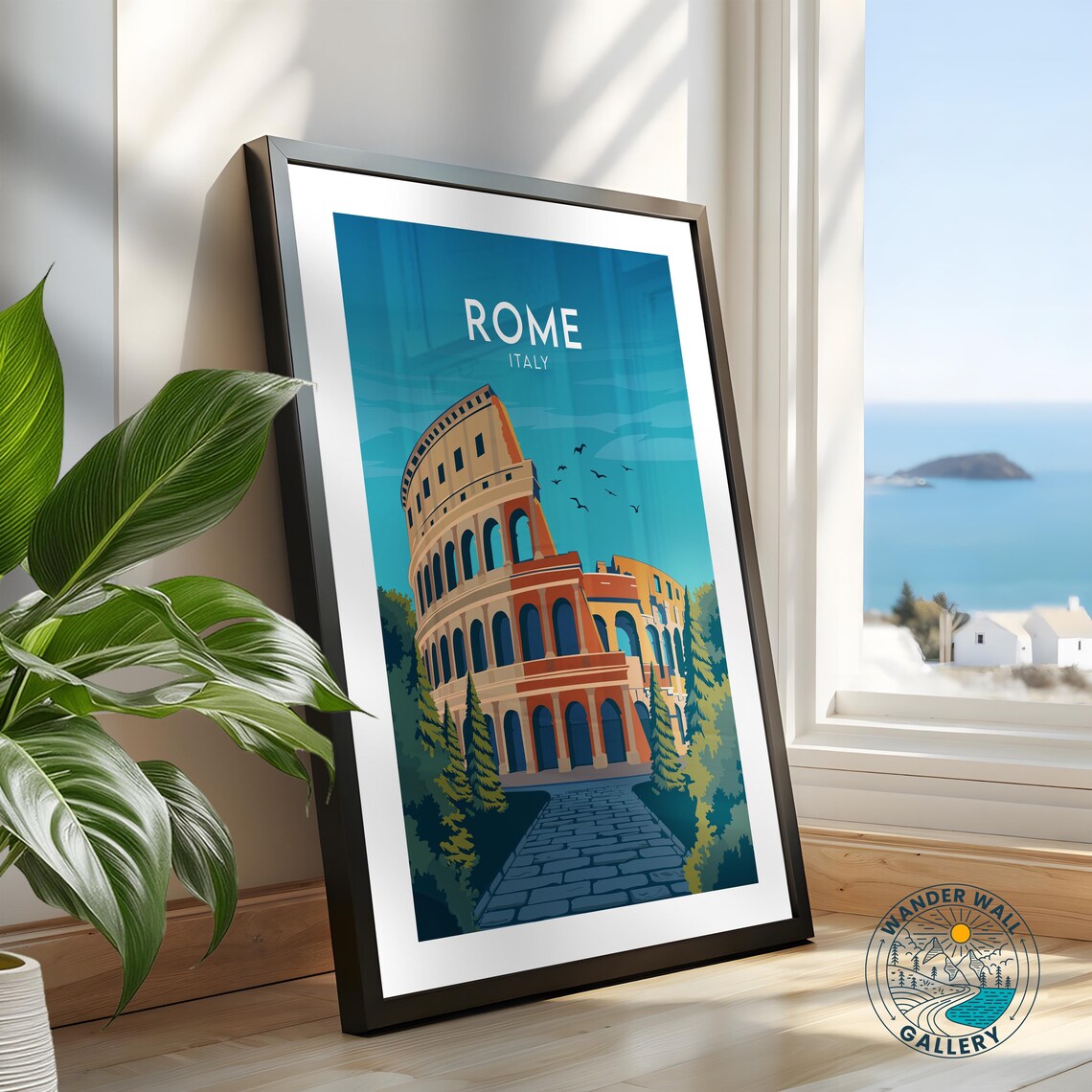 Rome Colosseum Ancient Amphitheater Italy Vintage Europe Travel Poster - Image 2